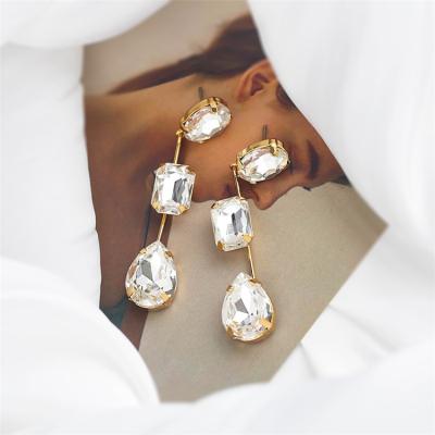 China Retro Water Drop Jewelry Aimgal Crystal Earrings Women Long Silver Needle Wholesale TRENDY Earrings S925 for sale