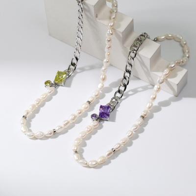 China Fashion Personalized Baroque Clavicle Chain Metal Bead Chain Necklace For Women A1 for sale