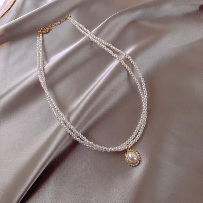 China Fashionable high quality long time jewelry wholesale Aimgal pearl necklace double duration for ladies for sale