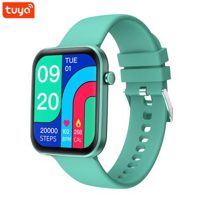 China Tuya Touch Screen Aimgal IP67 Blood Oxygen Heart Rate Saturation Body Temperature Waterproof Smartwatch 2021 for sale