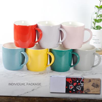 China 350ml 11oz Logo Porcelain Cappuccino Coffee Tea Milk Mug Matte Viable Colored Glossy Reusable Ceramic Tea Cup Custom Made Milk Cup for sale