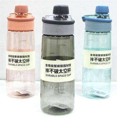 China Sustainable Eco Friendly Sports Student 450ml/600ml/700ml Large Custom Plastic Water Bottle With Removable Strainer Quick Flow Ml Measuring for sale