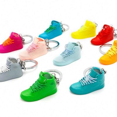 China High Quality Durable 3D Sneaker 1/6 Sneaker 1/6 High Quality Durable Soft Cute Rubber J Chain Shoe Key Chain PVC Llaveros Solid Ordan Accessories for sale