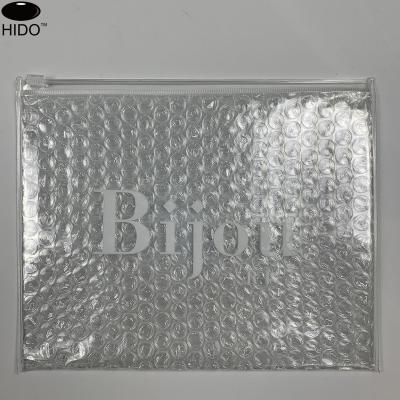 China Custom reusable clear bubble bag ziplock transparent bubble bag zipper printing bubble bag bubble bag reusable for sale