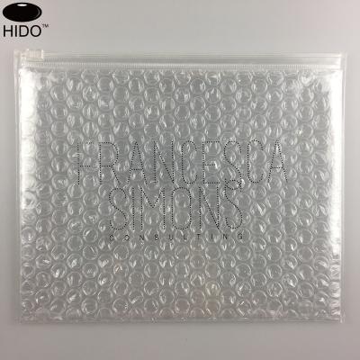 China Reusable Shock Resistance Clear Bubble Bag Zipper Ziplock Bubble Bag for sale