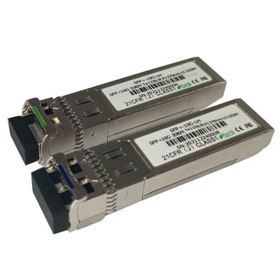 China FTTH 10G BIDI SFP+ 1270nm/1330nm LC DDM SFP+ Module 10G SFP Transceiver 20km for sale