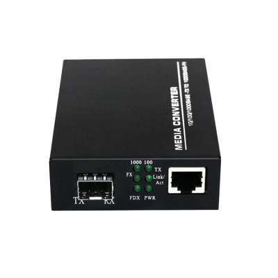 China FTTX Factory direct sales fiber media converter 1* 1000M SFP dual slot fiber optic equipment for sale