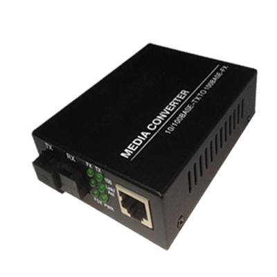 China Brand New Single Mode 20km Security Fiber Optic Media Converter Fiber Port And 100M Single Mode Fiber Optic Equipment for sale