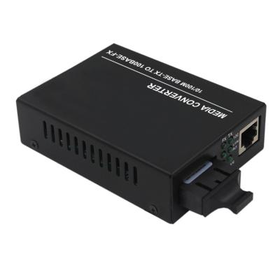 China FTTH 10/100M 1 dual ports 1310 rj45 fiber optic single mode media converter fiber media converter for sale