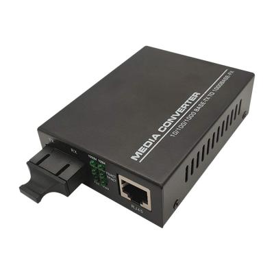 China FTTH Fast Delivery Media Converter 10/100/1000M Fiber Optic Media Converter RJ45 SC Connector for sale