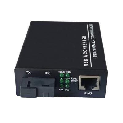 China FTTH OEM Gigabit Media Converter 10/100/1000M 1310/1550nm 20km SC Conversor Midia Converter for sale