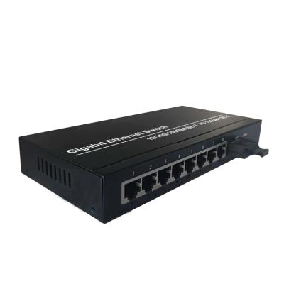 China FTTH High Quality SC Gigabit External Power DC 52V Networking Switch 8 Left Port for sale