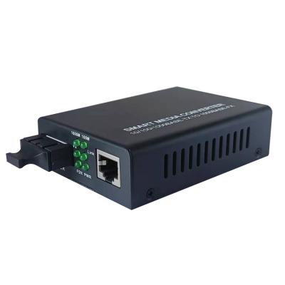 China FTTH Single Gigabit Fiber With DIN Rail 20km 1X1 10/100/1000M Intelligent Media Converter Optical Equipment for sale