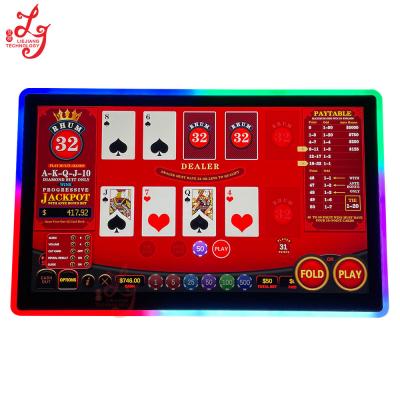 China RHUM 32 Play Multi Hands Wins Progressive Jackpot PatTable Video Skilled Game Poker Game Board For Sale for sale