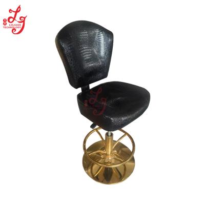 China Casino Chairs C77 Cheap Adjustable Stainless Steel Base Poker Table Chair Slot Machine Chair For Sale for sale