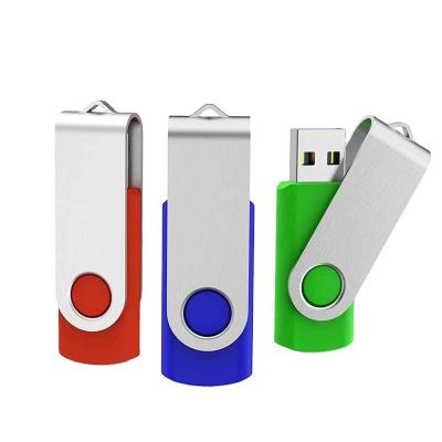 China Metal Printing Logo Bidding Advertising Creative Show Gift 3.0 USB High Speed ​​Disk Lettering Metal Rotary Flash Drive for sale