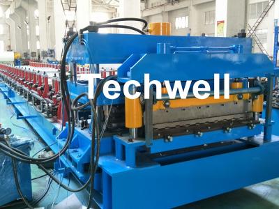 China PLC Frequency Control Metal Roof Panel Roll Forming Machine With Color Steel , PPGI Raw Material for sale