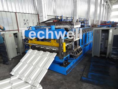 China o rolo da telha do metal 7.5KW que forma a máquina para o aço da cor/galvanizou a bobina à venda