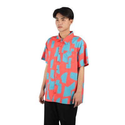 China Mens Summer Hawaii Vacation Fancy Anti-Pilling Shirts Short Sleeve Hawaiian Beach Shirts for sale