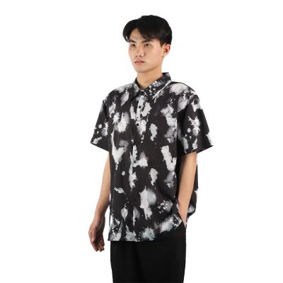 China ODM Mens Digital Printing Short Sleeve Single Breasted Hawaiian Vacation Shirts Anti-pilling for sale