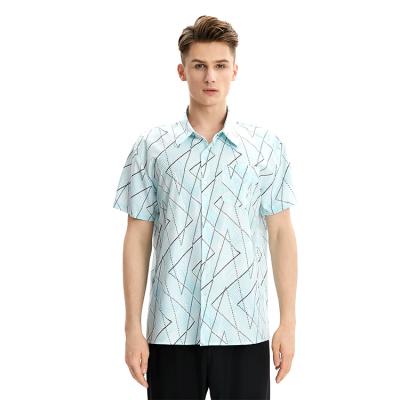 China Anti-pilling factory produces Hawaiian style shirts and short sleeves printed men's shirt for sale