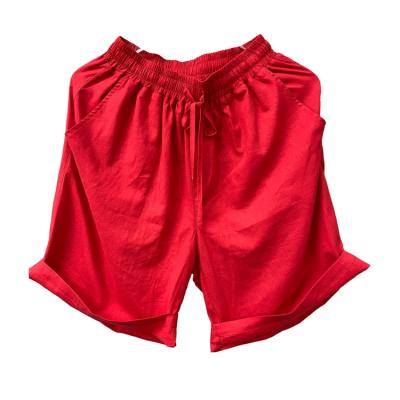 China Anti-wrinkle Summer High Quality Quick Dry Women Red Casual Shorts for sale