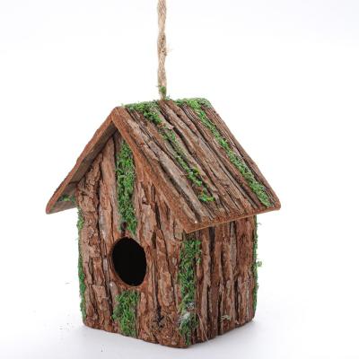 China Viable Custom Manufacture Wholesale Wooden Bird House Box Mounted Cages Outdoor Bird House for sale