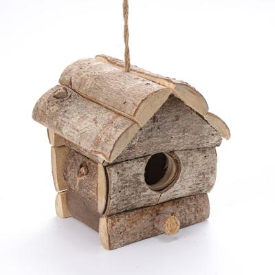 China Sustainable Premium Customized Waterproof Weather Resistant Simple Solid Structure Hanging Mounted Outdoor Wooden Bird House for sale