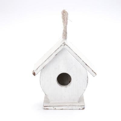 China New Design Viable Bird Watcher Gifts Outdoor Painted Wooden Bird House Post Casitas Pajaros Bird Houses for sale