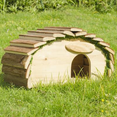 China Factory Wholesale Viable House High Quality Chinese Fir Hedgehog Factory Hedgehog Guinea Pig House Erizos Rabbit Chinchilla Wood House for sale