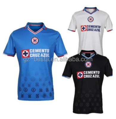 China Breathable White Cruz Azul Soccer Jerseys Camisetas de Futbol Mexico Liga Cruz Azul Mexico League Club Teams Jersey for sale