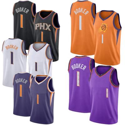 China Antibacterial Pique Wear Devin Booker Shirts Phoenix Sun Devin Booker Basketball Jersey for sale