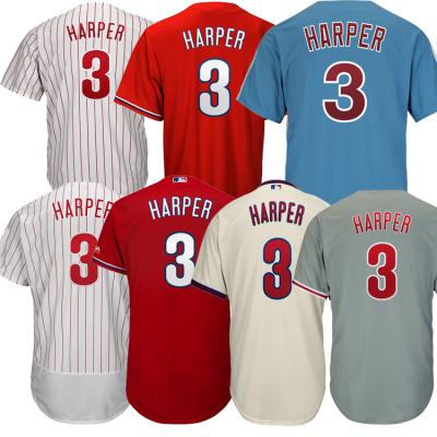 China Wholesale Antibacterial Philadelphia #3 Bryce Harper Baseball Jersey for sale