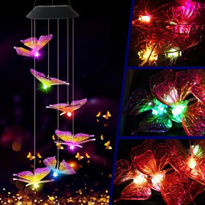 China LED Minimalist Waterproof Color Changing Solar Wind Chime Light Party Yard Garden Decor Home Gifts For Mom Grandma Birthday for sale