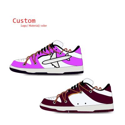 China Basketball Shoes Custom Sports Shoes OEM To Make White Designer Skateboarding Shoes Walking Style Men's Sneakers From Your Own Manufacture Men's Sneakers Supplier for sale