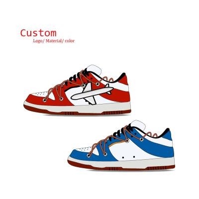 China Basketball shoes sports dropshipping women men private label sport basketball shoes genuine leather sneakers top brand retro low custom manufacturer for sale