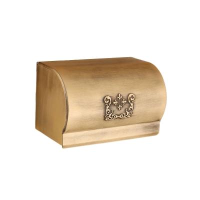 China European style antique color plain roll paper holder rectangle mobile phone paper box for sale