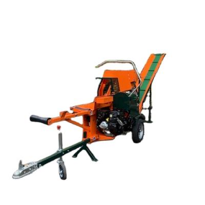 China Home Use 20 Ton Gasoline Engine Firewood Processor Log Splitter Conveyor for sale