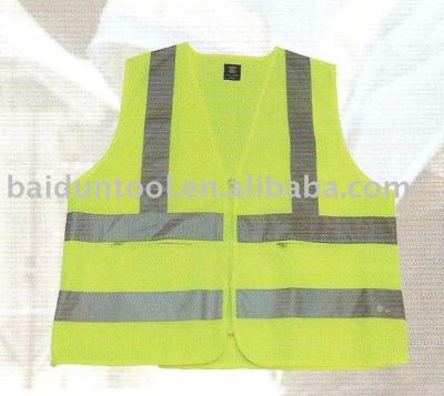 China With Zipper And Pockets High Visibility Reflective Safety Vest With Zipper And Pockets for sale