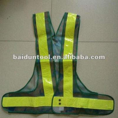 China V Shape Camouflage Mesh Traffic Safety Vest Reflective V Shape for sale