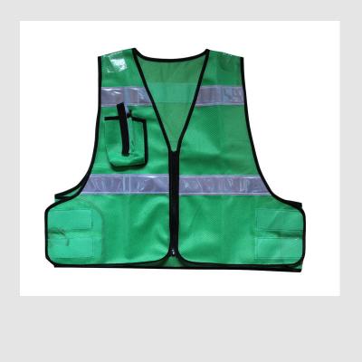 China Reflective PVC Mesh Safety Reflective Vest With Pockets And Zipper for sale