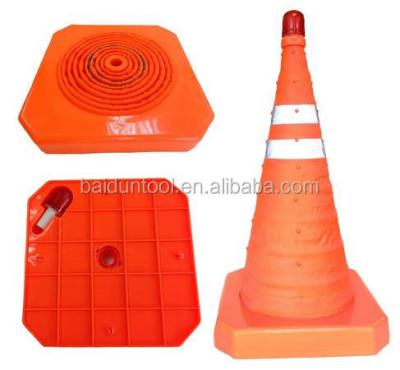 China NEW Orange Flexible Traffic Cone Height 55cm 22