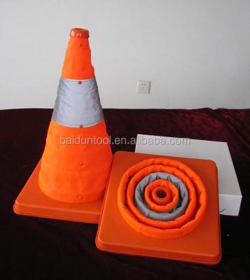 China 32cm 42cm 62cm reflective 70cm traffic safety folding road flexible collapsible retractable cone 31*31CM for sale