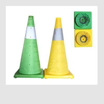 China PP Base PP ABS Retractable Material Different Sizes Traffic Folding Road Cone for sale