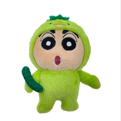 China Custom Charm Custom Charm Character Plush Toy Shin-chan Key Chain Crayon Plush Animal Ornamentsfrog for sale