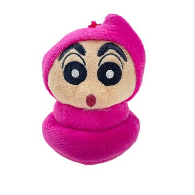 China Custom Charm Custom Plush Toy Character Plush Shape Shin-chan Key Chain Pencil Plush Toy Animal Ornaments for sale