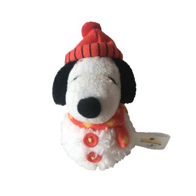 China Cotton Foreign Trade Creative Christmas Ornaments Charm Puppy Plush Dolls Toys Key Chain Custom Made Pendant Snowman for sale