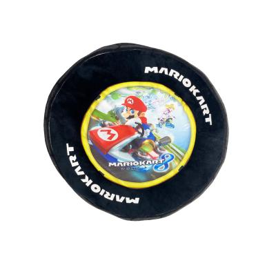 China Custom Designs and Samples of Special Shaped Pillow Sleep Cartoon Tire Plush Pillow Car Home Pillow Mario Kart Simulation 3d for sale