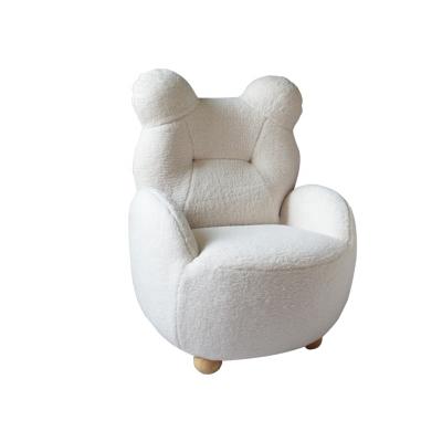 China Factory Direct Sale Design Style Bear Baby Sofa White Kids Chair Living Room Nordic Modern Mini Children Sofa for sale