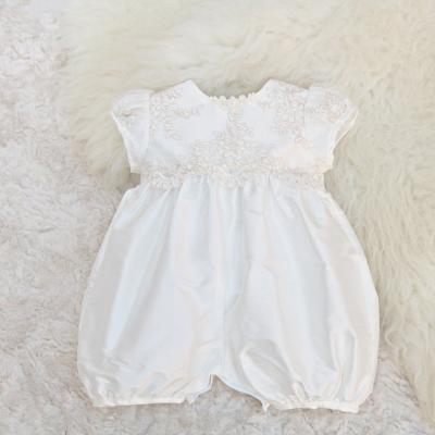 China Girls Rompers Girls Christening Romper Toddler Sleeveless Baptism Outfit for sale